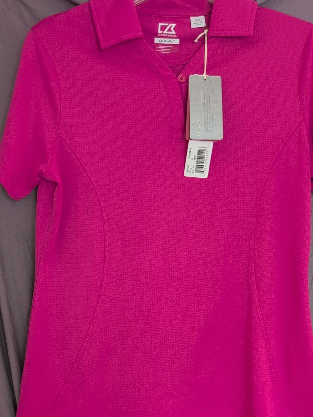 Cutter & Buck Fuchsia Short-Sleeve Polo